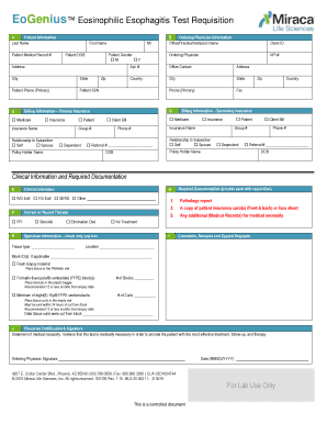Eosinophilic Esophagitis Test Requisition