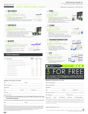 VISALUS™ DEMANDE-CLIENT (CANADA)
