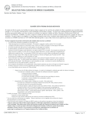 SOLICITUD PARA CUIDADO DE NIÑOS O GUARDERÍA