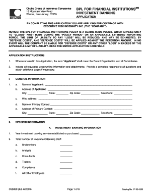 BPL for Financial Institutions Application