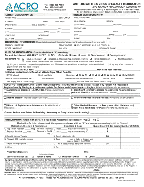 Anti-Hepatitis C Virus Specialty Medication Form