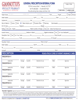 General Prescription Referral Form