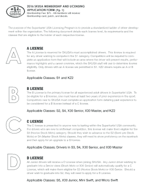 2016 SKUSA Membership and Licensing Application Form