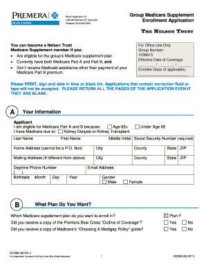 Medicare Supplement Enrollment Application