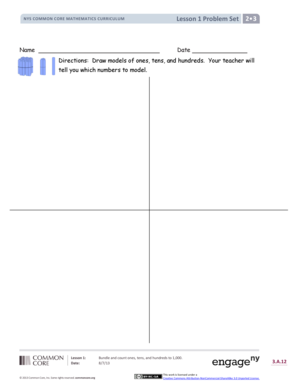 New York Common Core Mathematics Lesson Worksheets