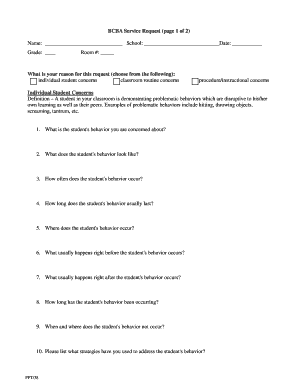 BCBA Service Request Form