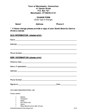 Change Form