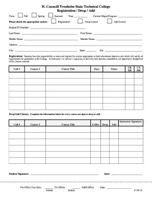 H Councill Trenholm State Technical College Registration Form