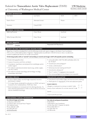 Referral for Transcatheter Aortic Valve Replacement