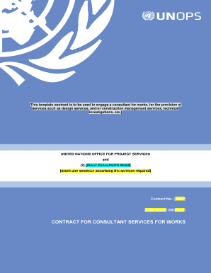 Contract for Consultant Services for Works