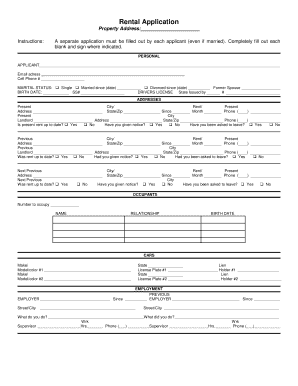 Rental Application Form