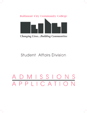 Baltimore City Community College Admission Application