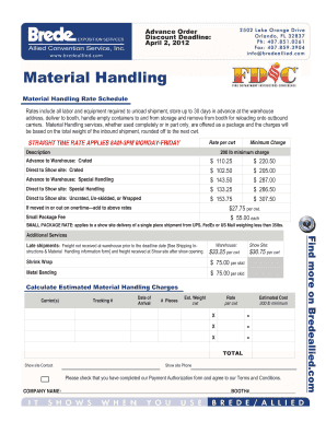 Material Handling Service Agreement