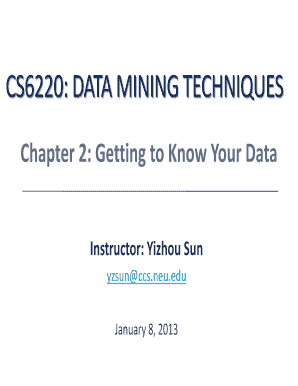 CS6220 DATA MINING TECHNIQUES - Northeastern University - ccs neu