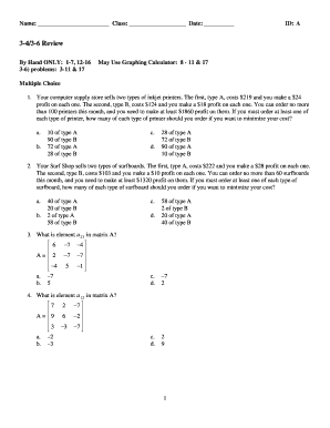 Math Test Review