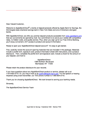 AppleBankDirect Money Market Account Application