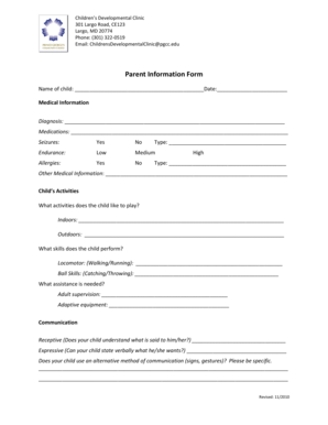 Parent Information Form