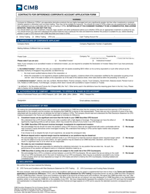 Corporate CFD Account Application Form