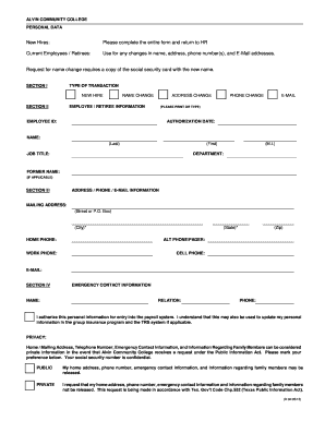 Employee Information Update Form