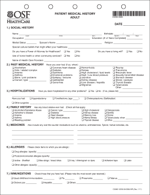 Patient Medical History Form