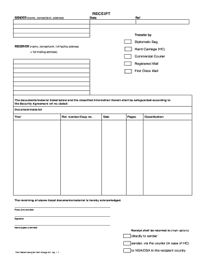 Document Transfer Receipt