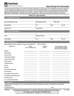 Payroll Savings Plan Authorization Form