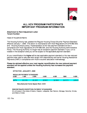 Housing Choice Voucher Payment Standard Update