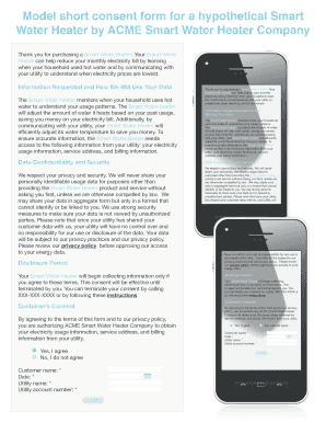 Smart Water Heater Consent Form