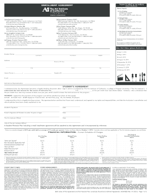 Art Institute Enrollment Agreement