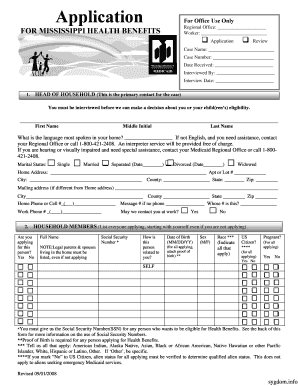 Mississippi Medicaid Application Form