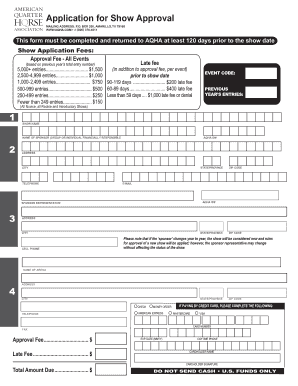 AQHA Introductory Show Application