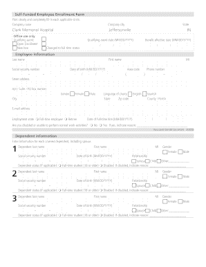 Clark Memorial Hospital Health Insurance Enrollment Form