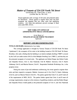 How to write an abstract template - Matter of Tenants of 224-228 North 7th Street - archive citylaw