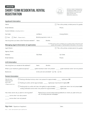 San Francisco Short-Term Residential Rental Registration