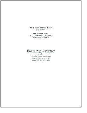 Form 990 2014 Tax Return