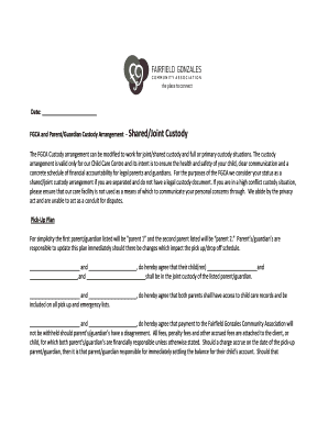 FGCA Joint Custody Agreement