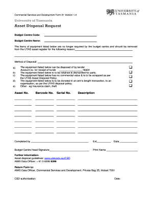 DOC 14 10346 Asset disposal request form - utas edu