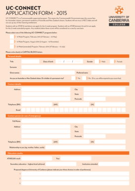 UC-CONNECT Application Form
