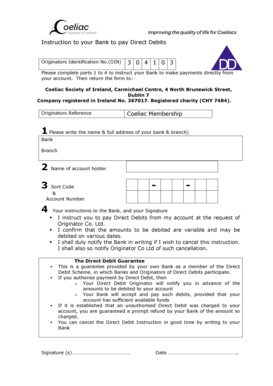 Direct Debit Instruction Form