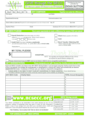NC SECC Donation Pledge Form