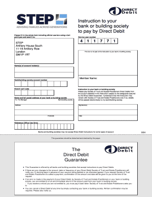 Direct Debit Instruction Form