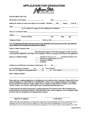 Application for Graduation