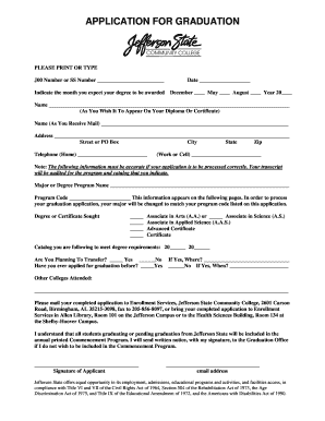 Graduation Application Form