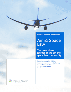 Air & Space Law Journal Subscription Form