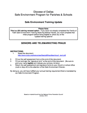 Safe Environment Program Update Training