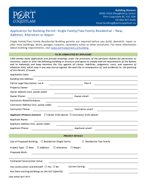 Building Permit Application
