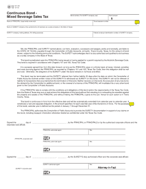 Texas Mixed Beverage Sales Tax Bond