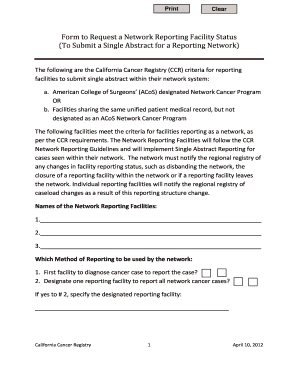 Fillable Online ccrcal Single Abstract Reporting Request Form Final ...