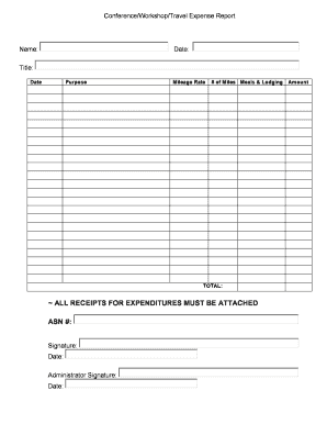 Conference Travel Expense Report