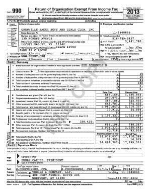 Form 990 Return of Organization Exempt From Income Tax